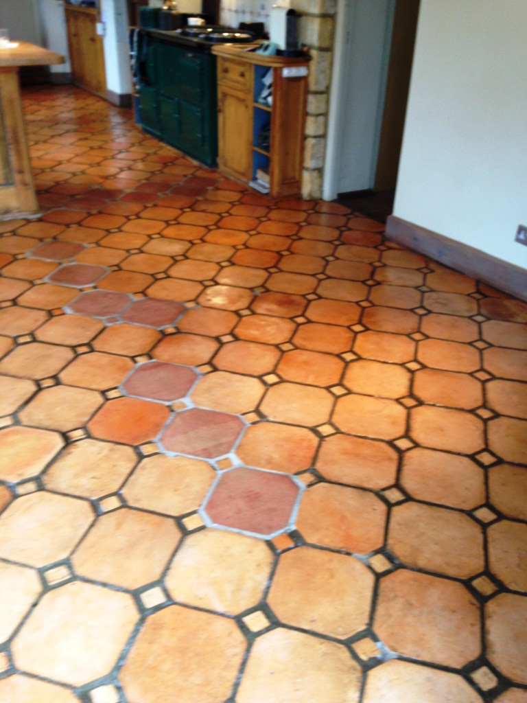 Paxford Terracotta Floor after cleaning