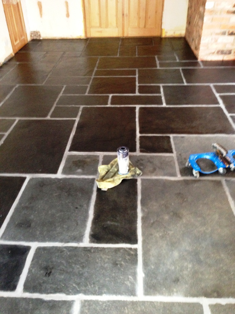 Slate Floor Restoration Adding Colour2 