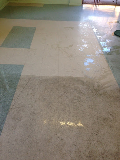 Vinyl floor in Wyken during cleaning