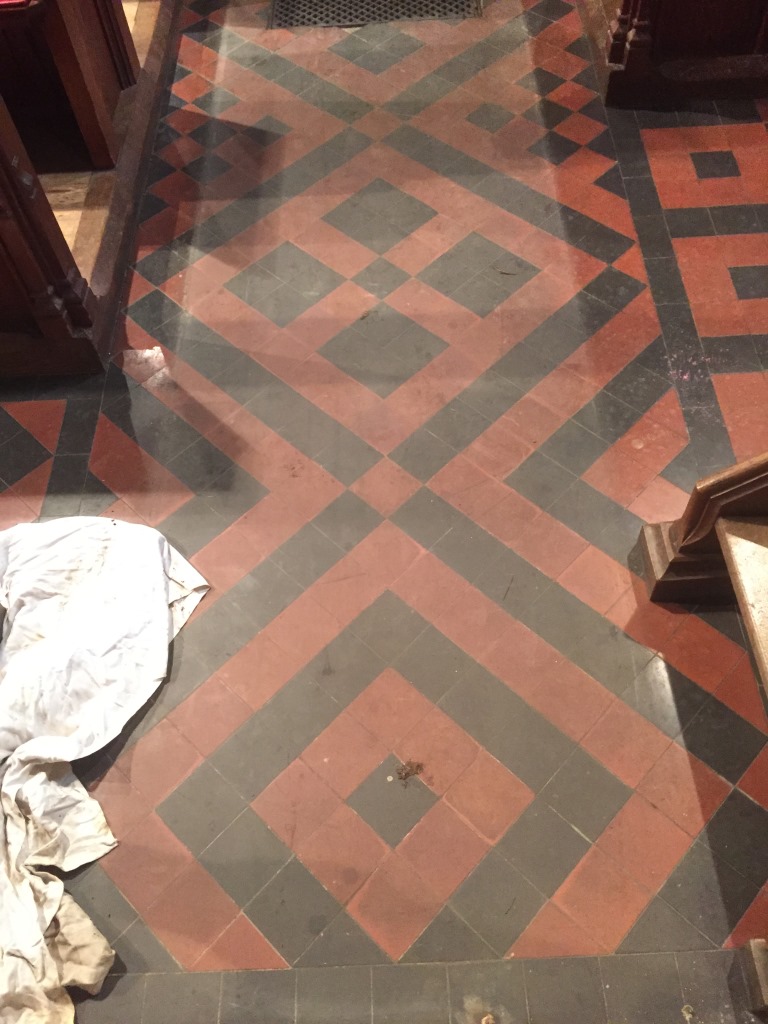 Victorian Floor Tiles Frankton Church Before Cleaning