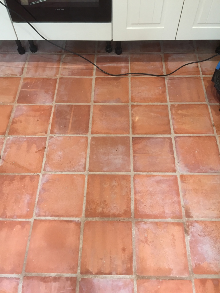 Grout Haze Removed from new Terracotta Tiles at Malvern Village