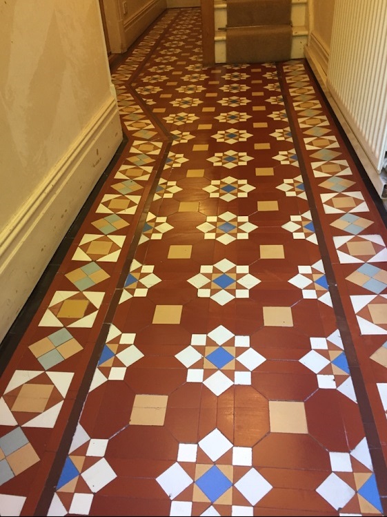 Victorian Hallway Floor After Restoration Rugby