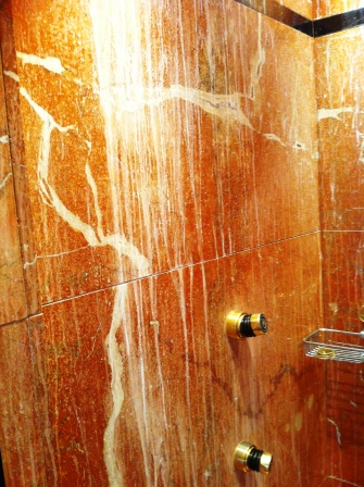 Marble Shower Cubicle Before Restoration
