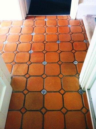 Mexican Terracotta After Six Coats of Tile Doctor Seal and Go