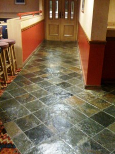 Slate Floor After Tile Cleaning and Sealing