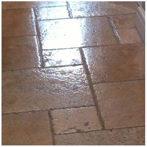 Travertine Tiles in Warwickshire After Cleaning