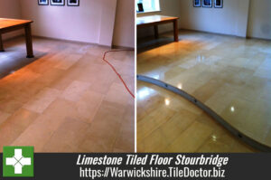 Removing Marks from a Limestone Tiled Floor in Stourbridge