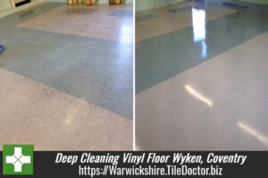 Deep cleaning a Vinyl floor at a church in Wyken, Coventry