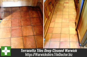 Dirty Terracotta Tiles Deep Cleaned in Warwick