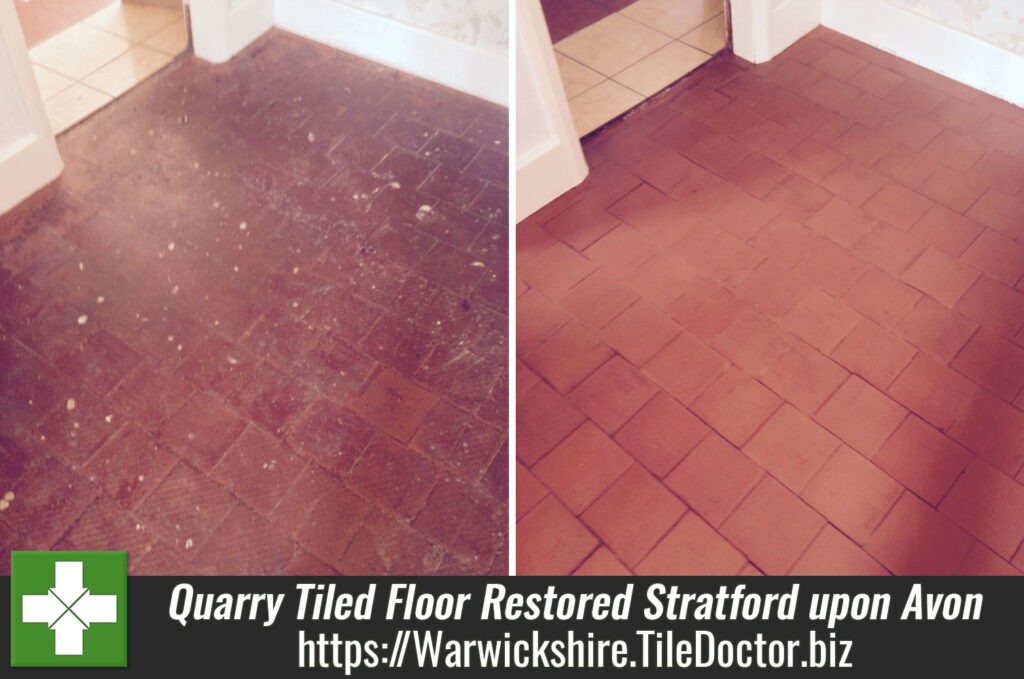 Quarry Tiled Floor Restored in Stratford upon Avon