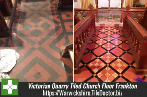 Victorian Quarry Tiled Church Floor Refurbished in Frankton