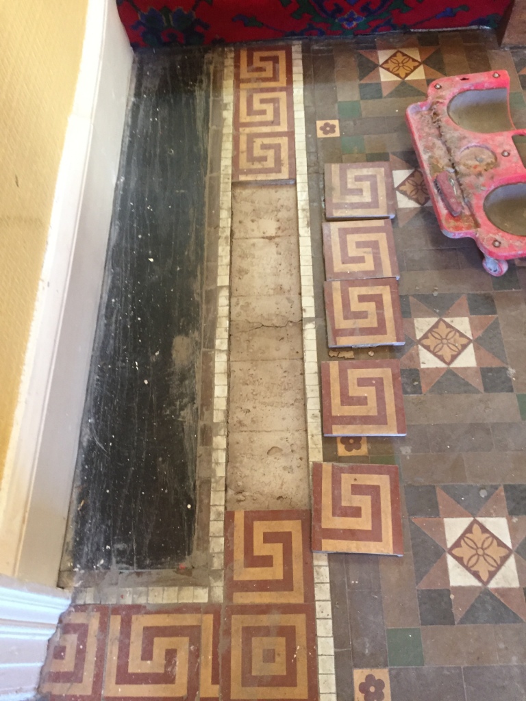Victorian Tiled Floor During Rebuild Leamington Spa