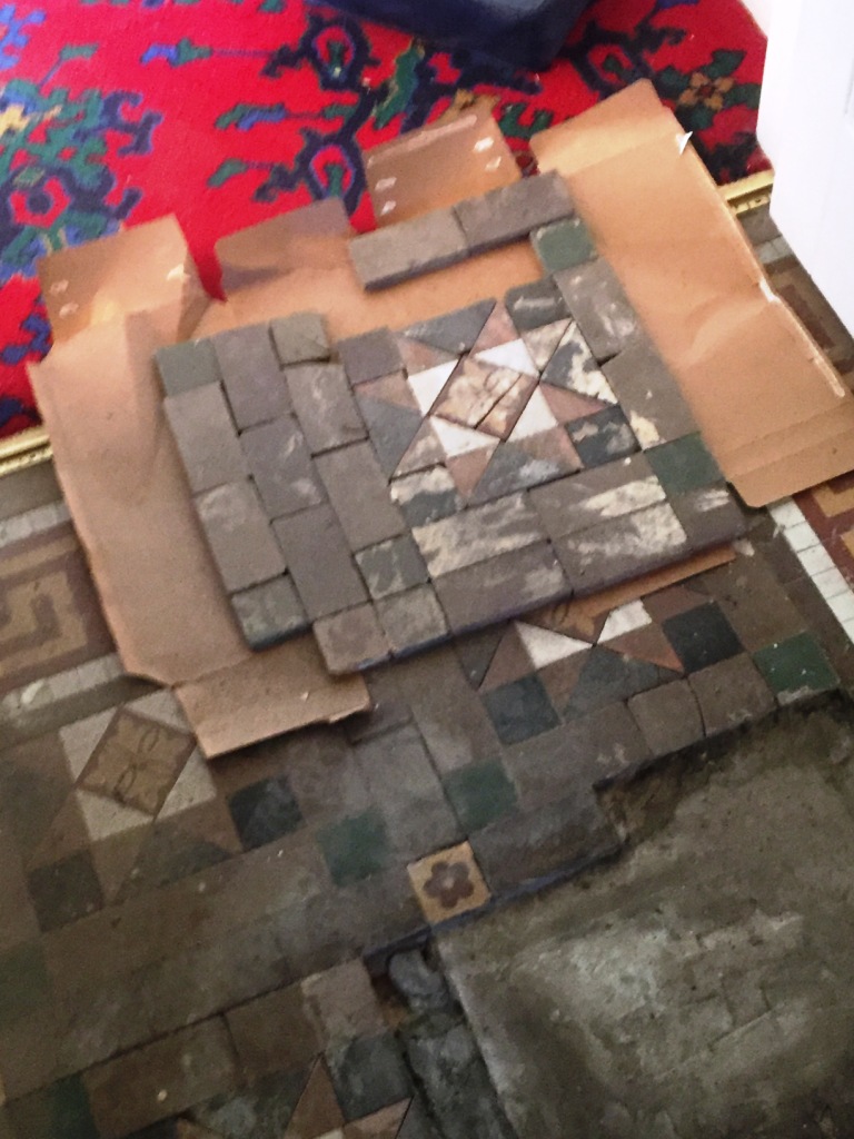 Victorian Tiled Floor During Rebuild Leamington Spa