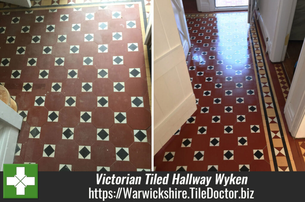 Beautiful Victorian Tiled Hallway Repaired and Restored in Wyken