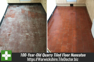 Screed Covered 100-Year-Old Quarry Tiled Floor Restored in Nuneaton