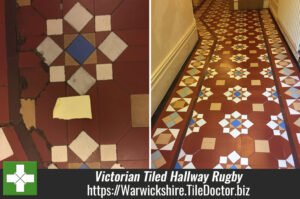 Victorian Tiled Hallway Floor Restoration Rugby