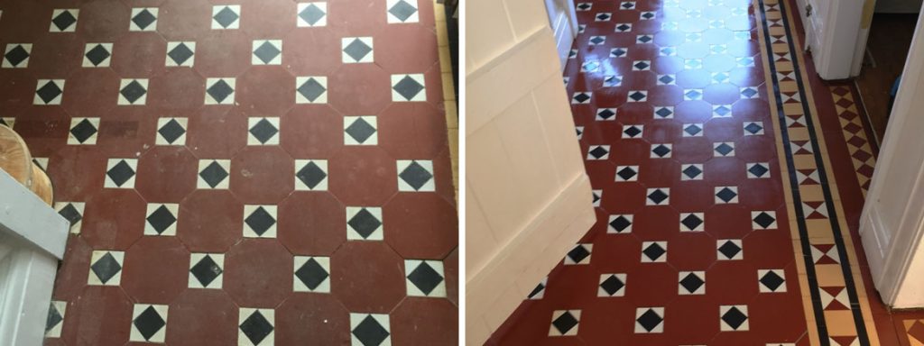 Beautiful Victorian Floor Before and After Cleaning in Wyken