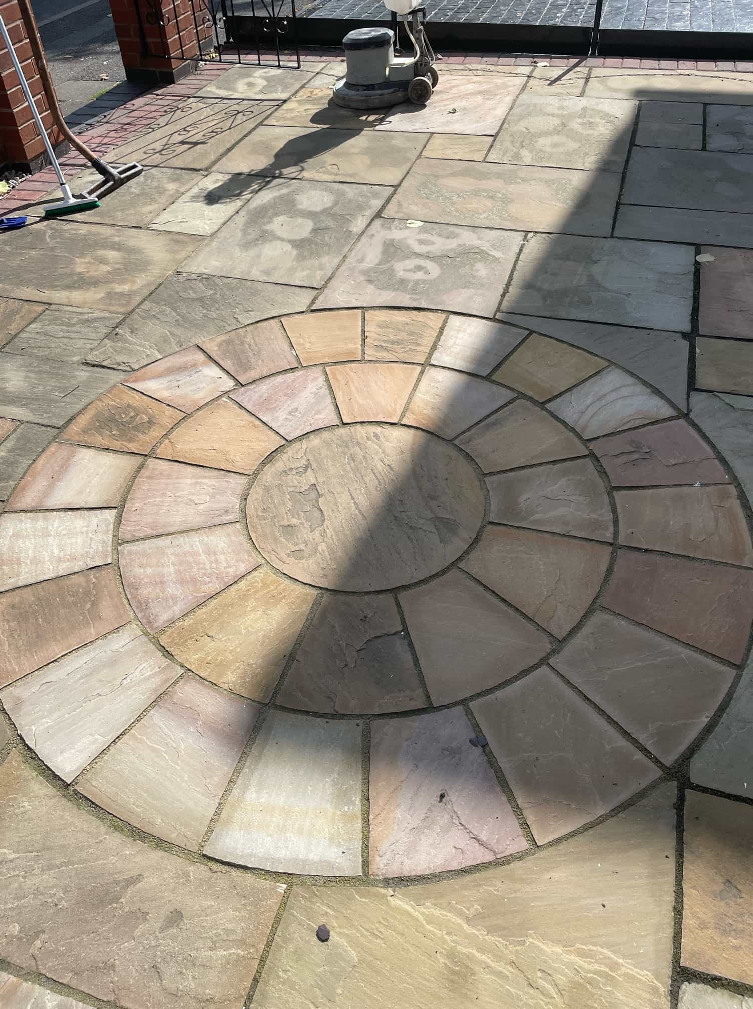 Sandstone Patio Before Cleaning Poets Corner Coventry