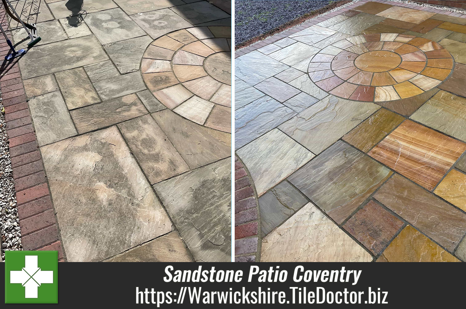 Sandstone Patio Renovation at Poets Corner in Coventry