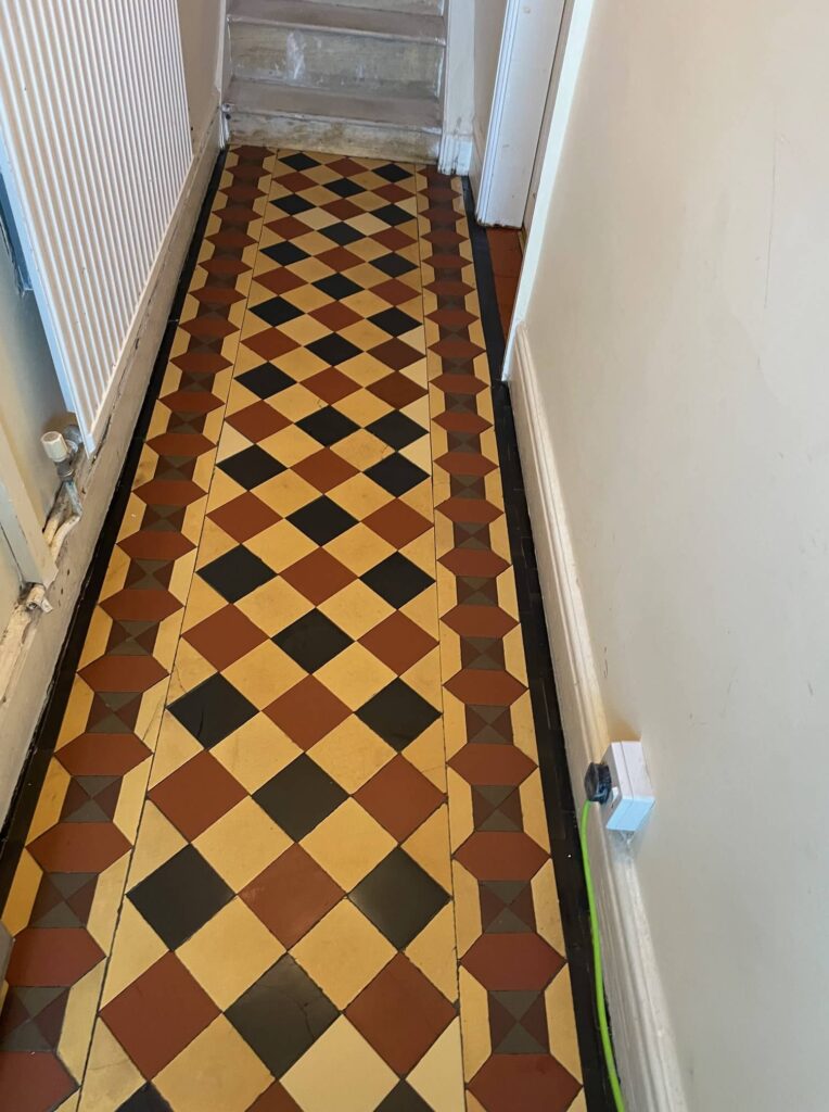 Vinyl Covered Victorian Floor After Restoration Warwick